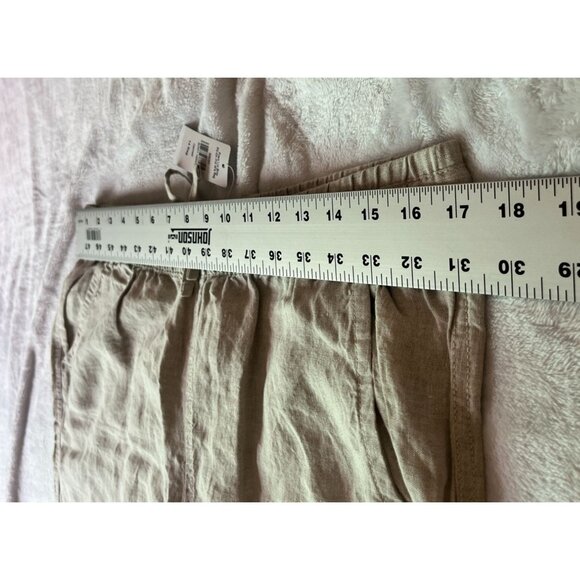 L.L.Bean Womens Linen Wide-Leg Pants 14 Regular Drawstring Casual Outdoor New - Picture 3 of 11